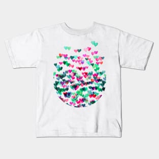Heart Connections II - watercolor painting (color variation) Kids T-Shirt